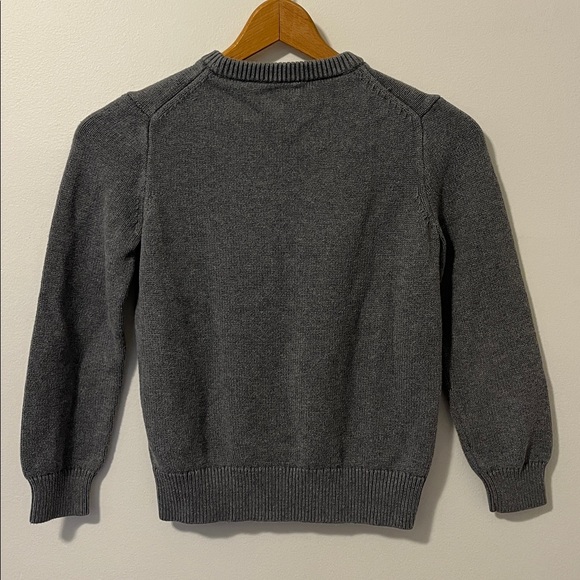 CREWCUTS Cotton Knit Dinosaur Crewneck Sweater Gray Green T-Rex Boys Medium - Picture 7 of 7